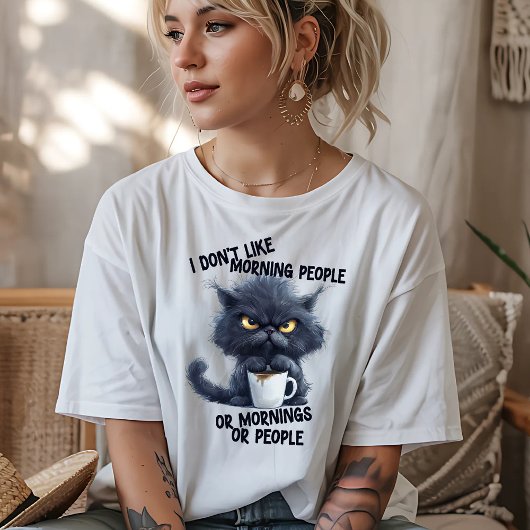 Grumpy Cat I Don't Like Morning People Tシャツ