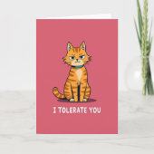 Grumpy Cat I Tolerate You Card カード (正面)