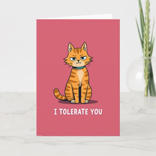 Grumpy Cat I Tolerate You Card カード (正面)