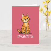 Grumpy Cat I Tolerate You Card カード (黄色い花)