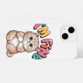 Grumpy Cat "I'm Fine" Funny Cartoon Shirt iPhoneケース (裏面横)