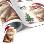 Grumpy Cat it's Christmas Again カスタム文字 ラッピングペーパー<br><div class="desc">Grumpy Cat it's Christmas Againカスタム文字包装紙</div>