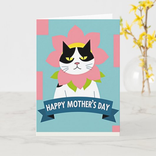 Grumpy Cat Mothers Day Card カード (黄色い花)