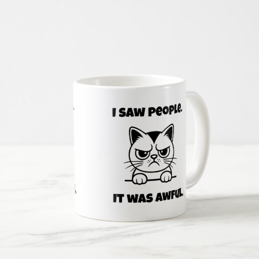 Grumpy Cat Mug – Anti-Social Funny Gift コーヒーマグカップ (正面右)