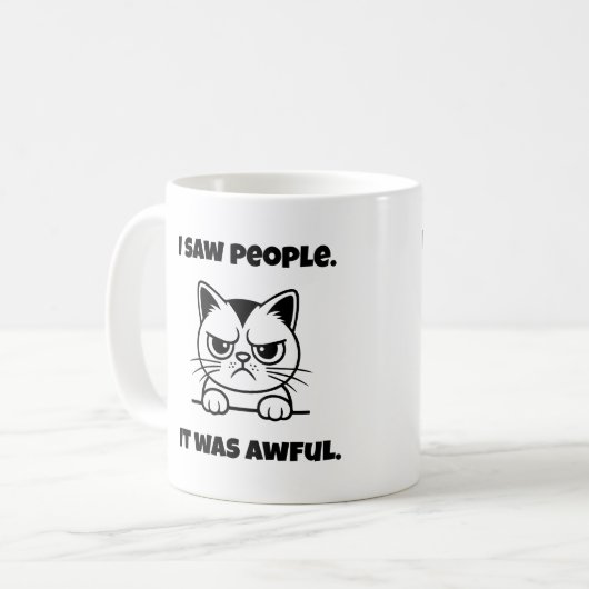 Grumpy Cat Mug – Anti-Social Funny Gift コーヒーマグカップ (正面左)