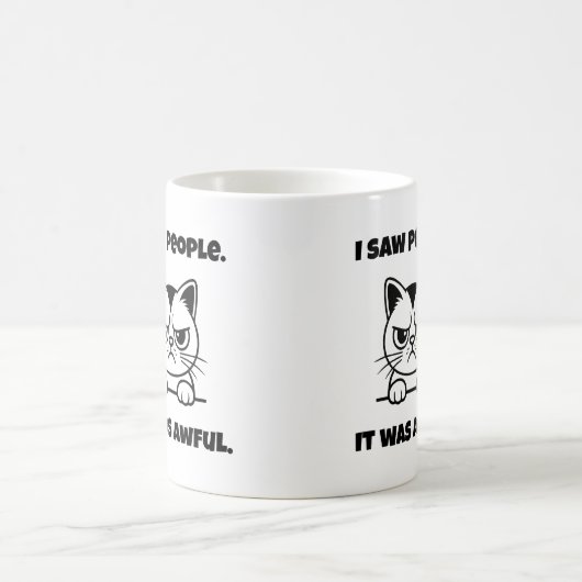 Grumpy Cat Mug – Anti-Social Funny Gift コーヒーマグカップ (中央)