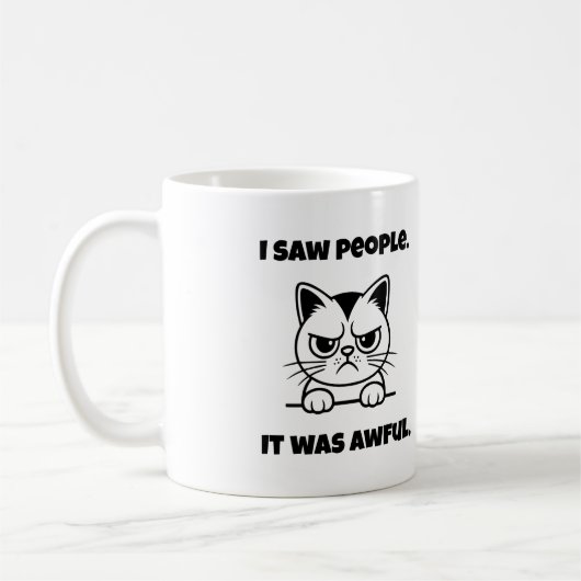 Grumpy Cat Mug – Anti-Social Funny Gift コーヒーマグカップ (左)