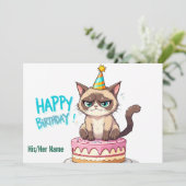 Grumpy Cat on Cake カード (スタンド正面)