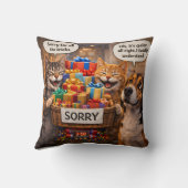 Grumpy cat pillow, cute apology gift cushion クッション (裏面)