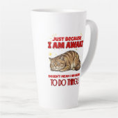 Grumpy Cat Sarcastic Quote カフェラテマグ (右アングル)