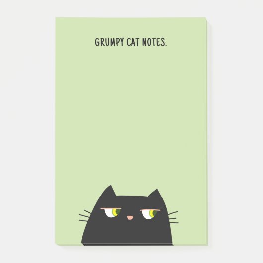 Grumpy Cat Sticky Notes Funny Cute Kawaii ポストイット (正面)