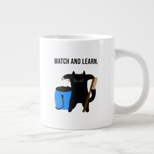 Grumpy Cat Teaches Climbing Collection ジャンボコーヒーマグカップ (右)