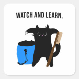 Grumpy Cat Teaches Climbing Collection スクエアシール