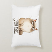 😾 Grumpy Cat Throw Pillow 🚪🐾 アクセントクッション (正面(垂直))