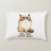 😾 Grumpy Cat Throw Pillow 🚪🐾 アクセントクッション (裏面)
