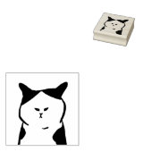 Grumpy centerpart cat stamp ラバースタンプ (押印)