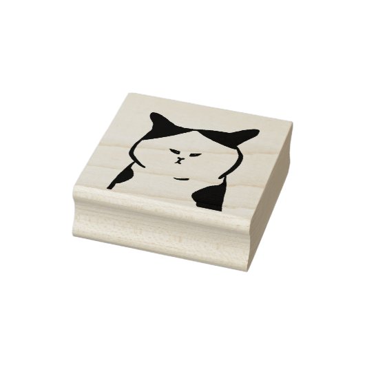 Grumpy centerpart cat stamp ラバースタンプ (スタンプ)