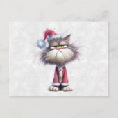 Grumpy Christmas Kitten ポストカード (正面)