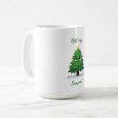 Grumpy Christmas Tree Cartoon – Funny "Not My Seas コーヒーマグカップ (正面左)
