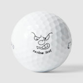 Grumpy Face GIF Golf Balls | Personalized Fun Gift ゴルフボール (正面)