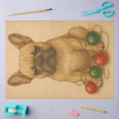 Grumpy Frenchie Christmas Ornaments Vintage  薄葉紙 (クラフト)