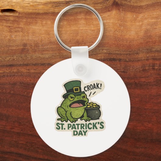 Grumpy Frog St.Patrick's Day キーホルダー (正面)