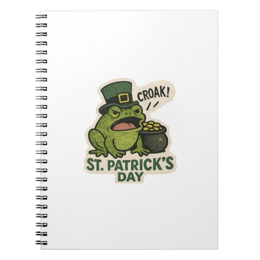 Grumpy Frog St.Patrick's Day ノートブック (正面)