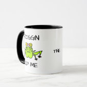 Grumpy Frog Weird Cartoon Creature マグカップ (正面左)