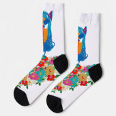 Grumpy Giant on Pastel Blooms ソックス (左)