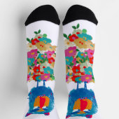 Grumpy Giant on Pastel Blooms ソックス (上部)