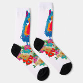 Grumpy Giant on Pastel Blooms ソックス (右)