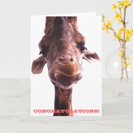 Grumpy Giraffe: Congratulations Card カード (黄色い花)