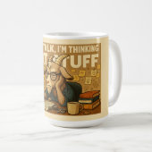 Grumpy Goat Mug – Thinking Goat Stuff Design コーヒーマグカップ (正面右)