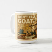 Grumpy Goat Mug – Thinking Goat Stuff Design コーヒーマグカップ (正面左)