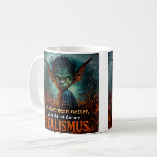 Grumpy Goblin Quote – Dark Humor Design コーヒーマグカップ (正面左)
