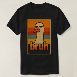 Grumpy Goose “bruh” Meme – Funny Retro Animal Tシャツ
