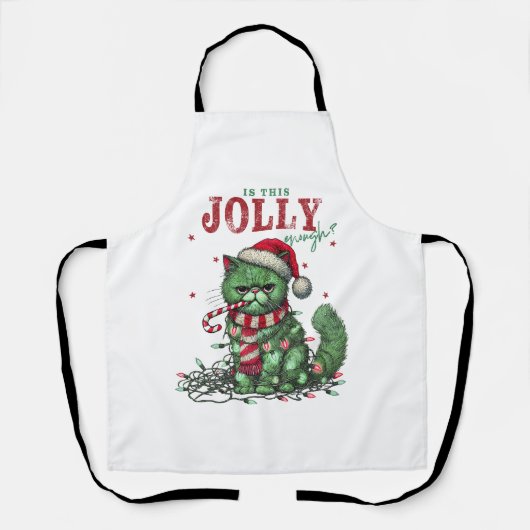 Grumpy Holiday Cat エプロン (正面)