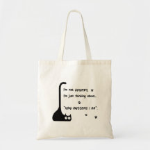Grumpy Kitten how awesome I am トートバッグ