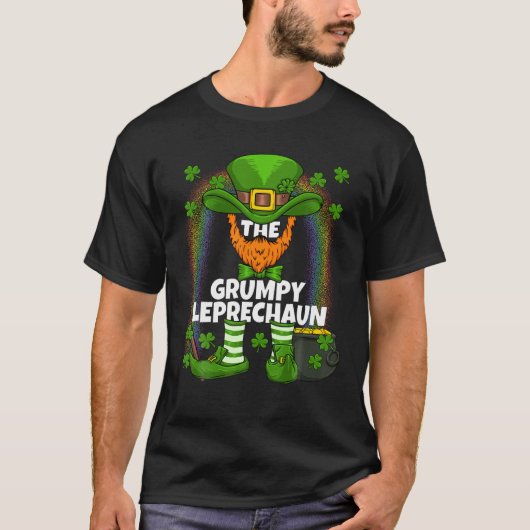 Grumpy Leprechaun Family Matching St Patricks Day Tシャツ (正面)