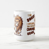 Grumpy Lion Coffee Mug – Funny Sarcastic Quote コーヒーマグカップ (中央)