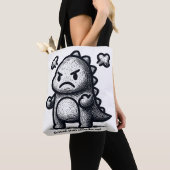 Grumpy Little Dino トートバッグ (クローズアップ)