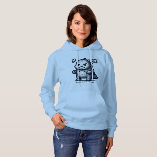 Grumpy Little Dino パーカ (正面フル)