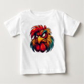 Grumpy Little Rooster Baby Tee ベビーTシャツ (正面)
