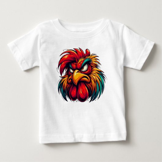 Grumpy Little Rooster Baby Tee ベビーTシャツ (正面)