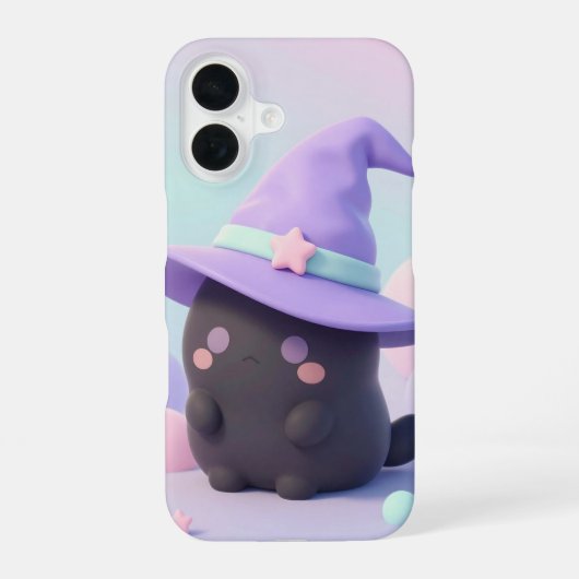 Grumpy Little Witch Pastel Halloween Case iPhone 16ケース (裏面)