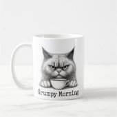 Grumpy Morning Cat Coffee Mug コーヒーマグカップ (左)