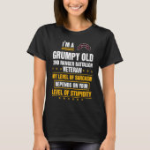 Grumpy Old 2nd Ranger Battalion Veteran Soldier  X Tシャツ (正面)