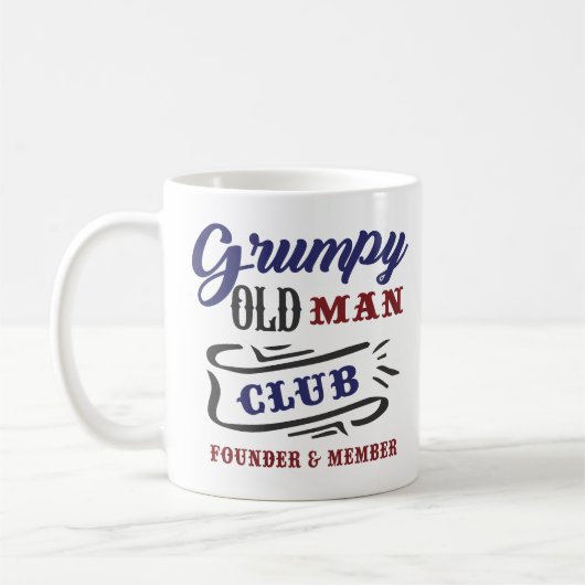 Grumpy Old Man Club Founder Member コーヒーマグカップ (左)
