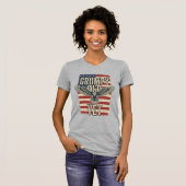 Grumpy Old Vet Patriotic Eagle Flag Shirt Design Tシャツ (正面フル)