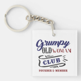 Grumpy Old Woman Club Funny キーホルダー